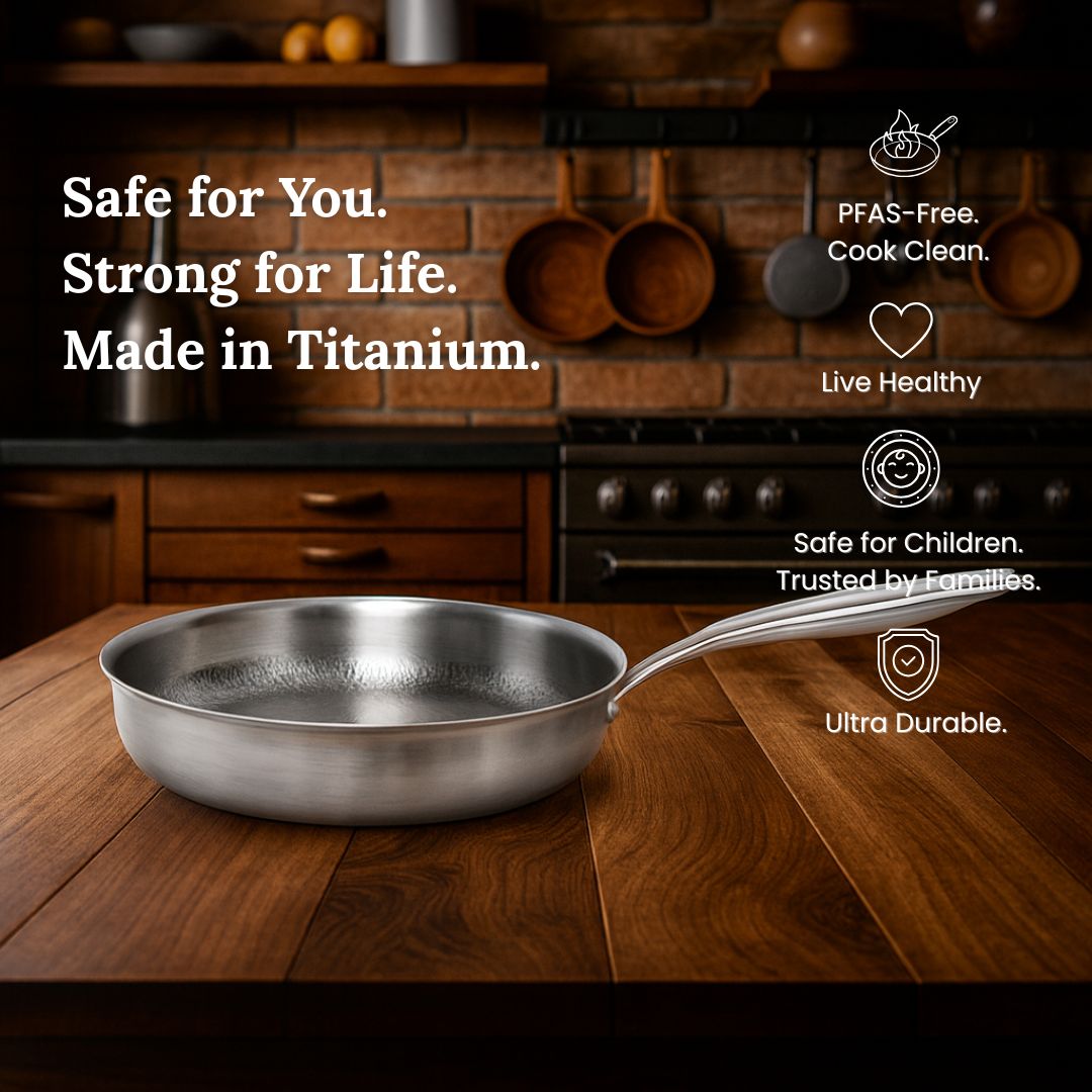 Titanium Hammered Pan + Utensil